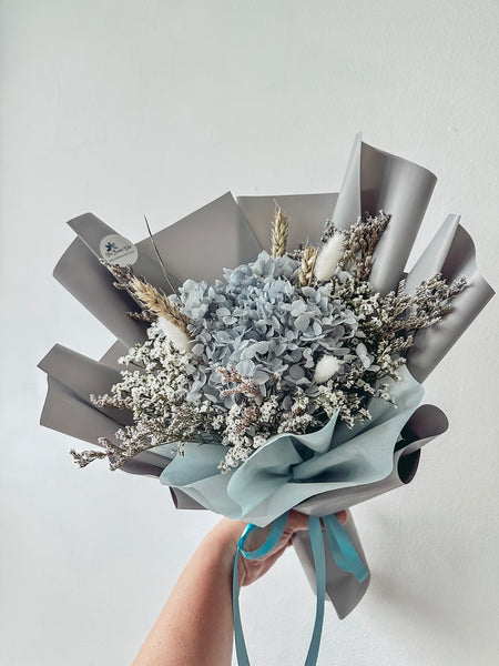 Preserved Grey Blue Hydrangea