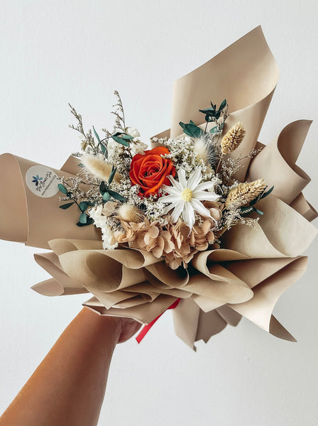 Aurora- 1 stalk preserved rose bouquet