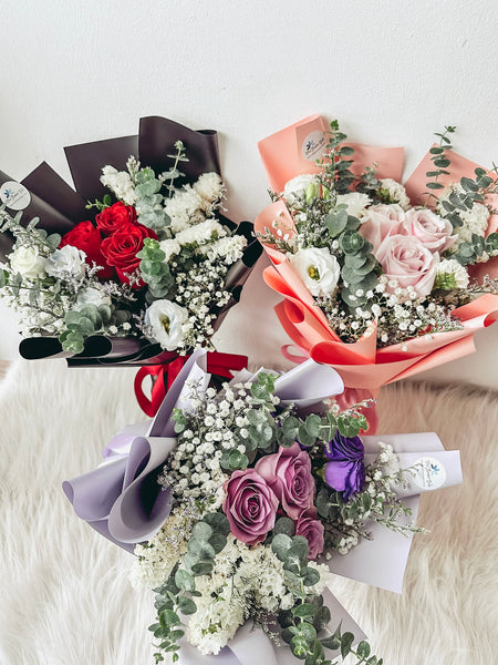 Love at First Sight (Red)- 3 Stalks Roses Bouquet