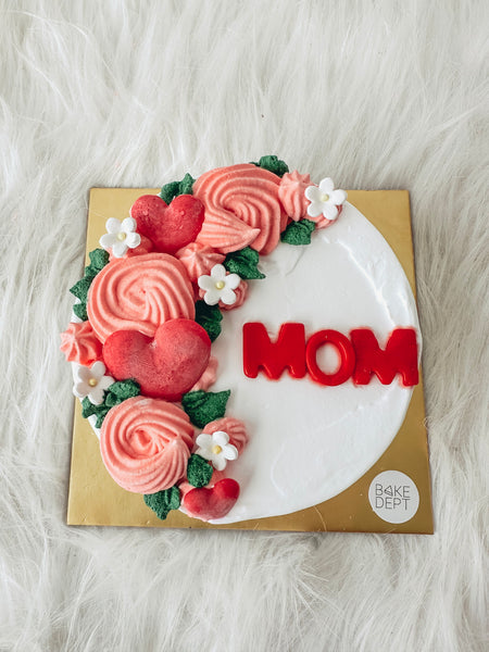 Fresh Flowers Bouquet with Honey Vanilla w Macadamia Nut Butter Icecream Cake (MD)