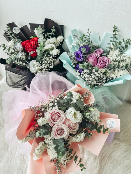 Love at First Sight (Pink)- 3 Stalks Roses Bouquet