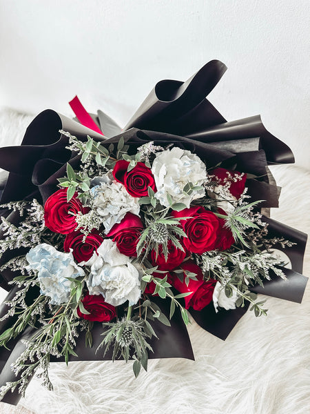 Madly in Love (Red)- 12 stalks Roses Bouquet