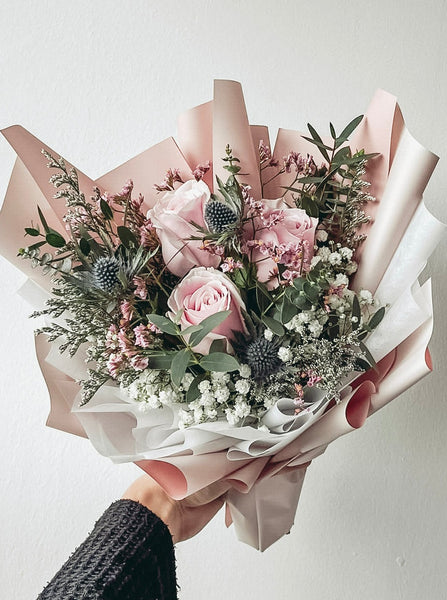 Anastasia- 3 Stalks Fresh Roses Bouquet