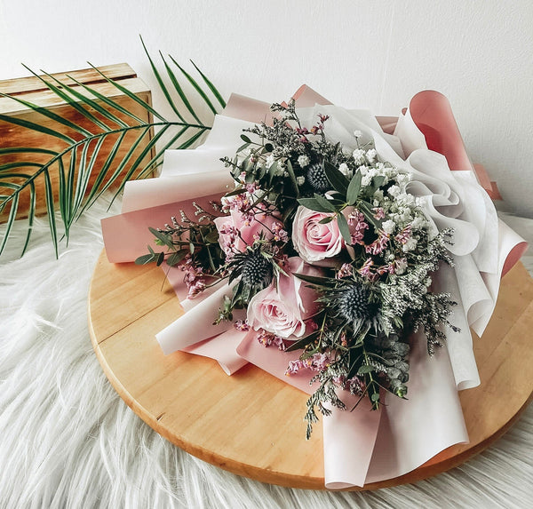 Anastasia- 3 Stalks Fresh Roses Bouquet