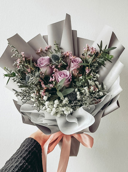 Anastasia- 3 Stalks Fresh Roses Bouquet