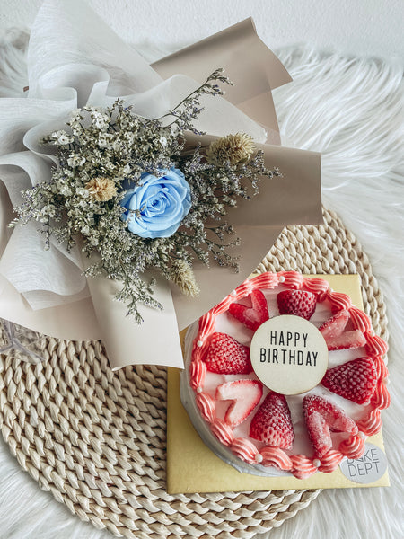 Preserved flowers delivery, flowers with cake delivery