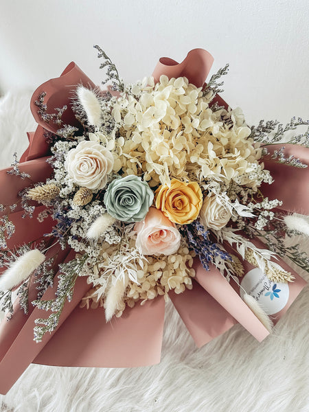 [Preserved] Inside My Heart (Adore)- 3 Stalks Preserved Roses Bouquet