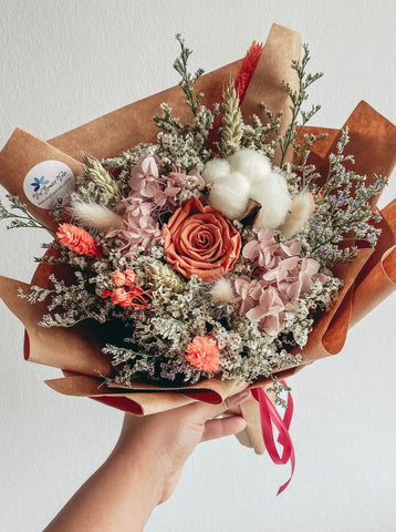 [Preserved] Best Wishes- 2 Stalks Preserved Roses Bouquets