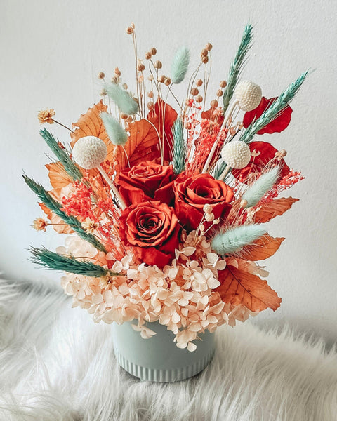 [Preserved] Mini Vase (Minty Orange)