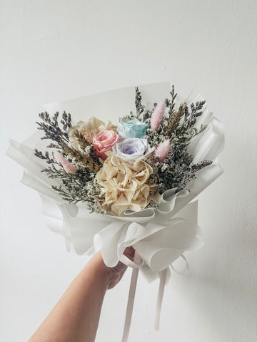 Petite 3 stalks Preserved Rose Bouquet-2