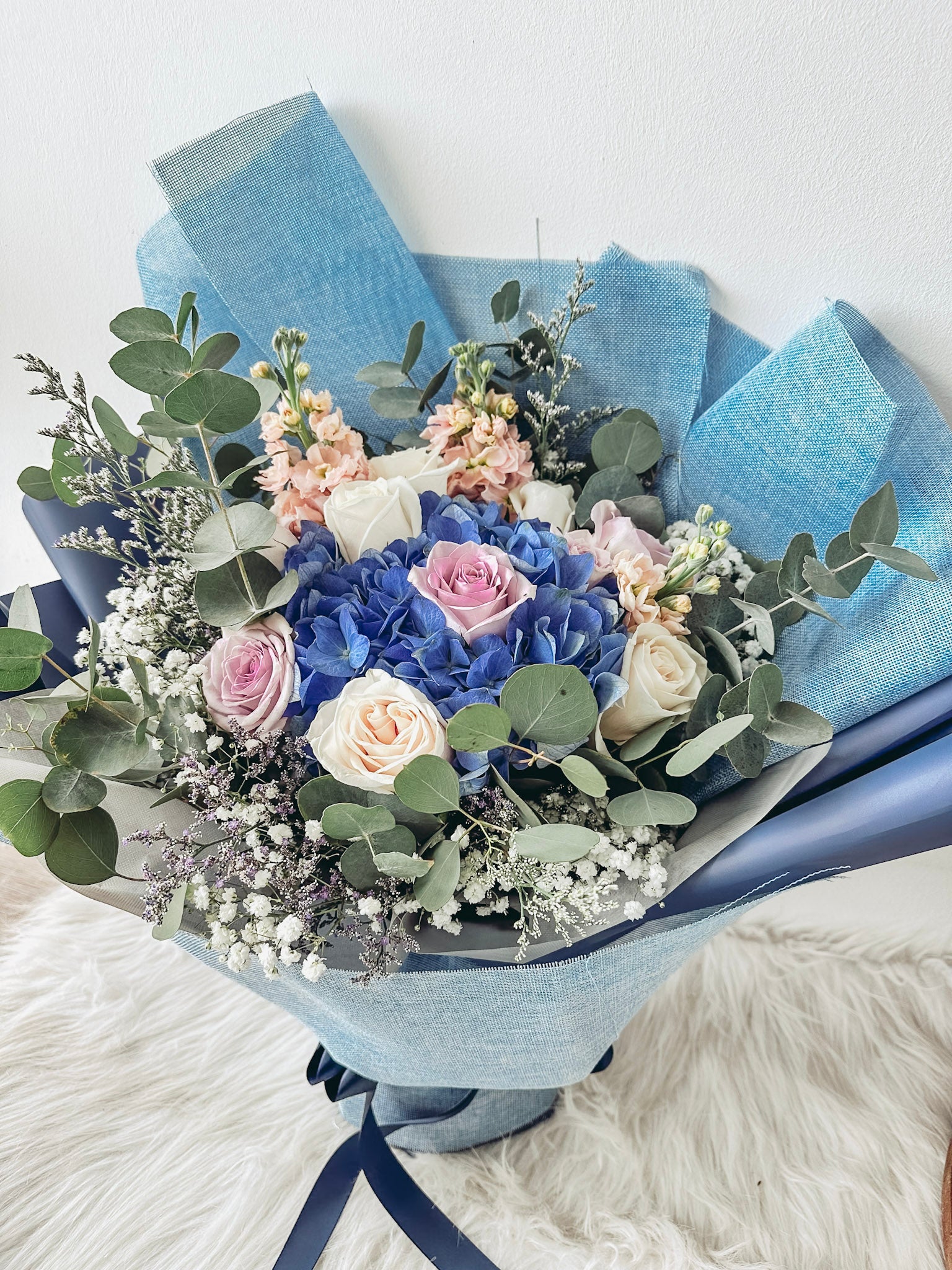MD- Blue Hydrangea Bouquet