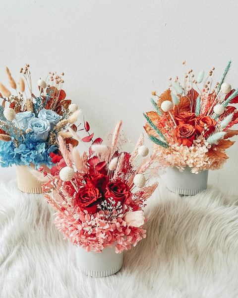 [Preserved] Mini Vase (Rosy Red)