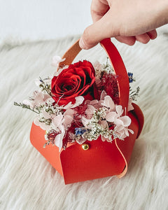 1 stalk preserved rose basket