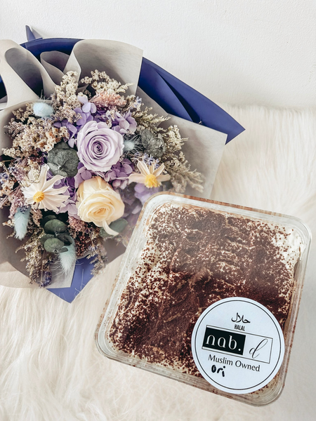 Mother’s Day Tiramisu Coffee Cake & Flower Bundle