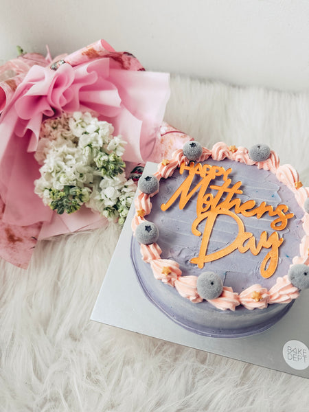 Mother’s Day Açaí Ice Cream Cake & Flower Bundle (5”)