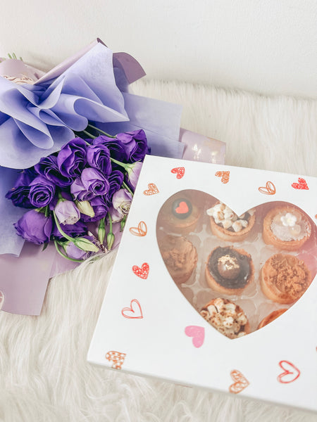 Mother’s Day Mini Tarts (Box of 9) & Flower Bundle