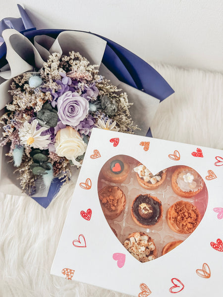 Mother’s Day Mini Tarts (Box of 9) & Flower Bundle