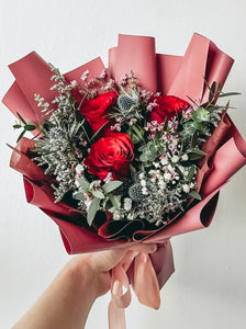Anastasia- 3 Stalks Fresh Roses Bouquet